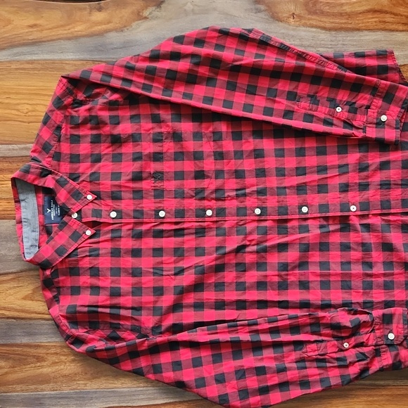American Eagle Outfitters, Nice Red and Black Checked Shirt, XL, Long Sleeve - Picture 1 of 6